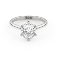 White gold - Central diamond 2.0 ct - view 2