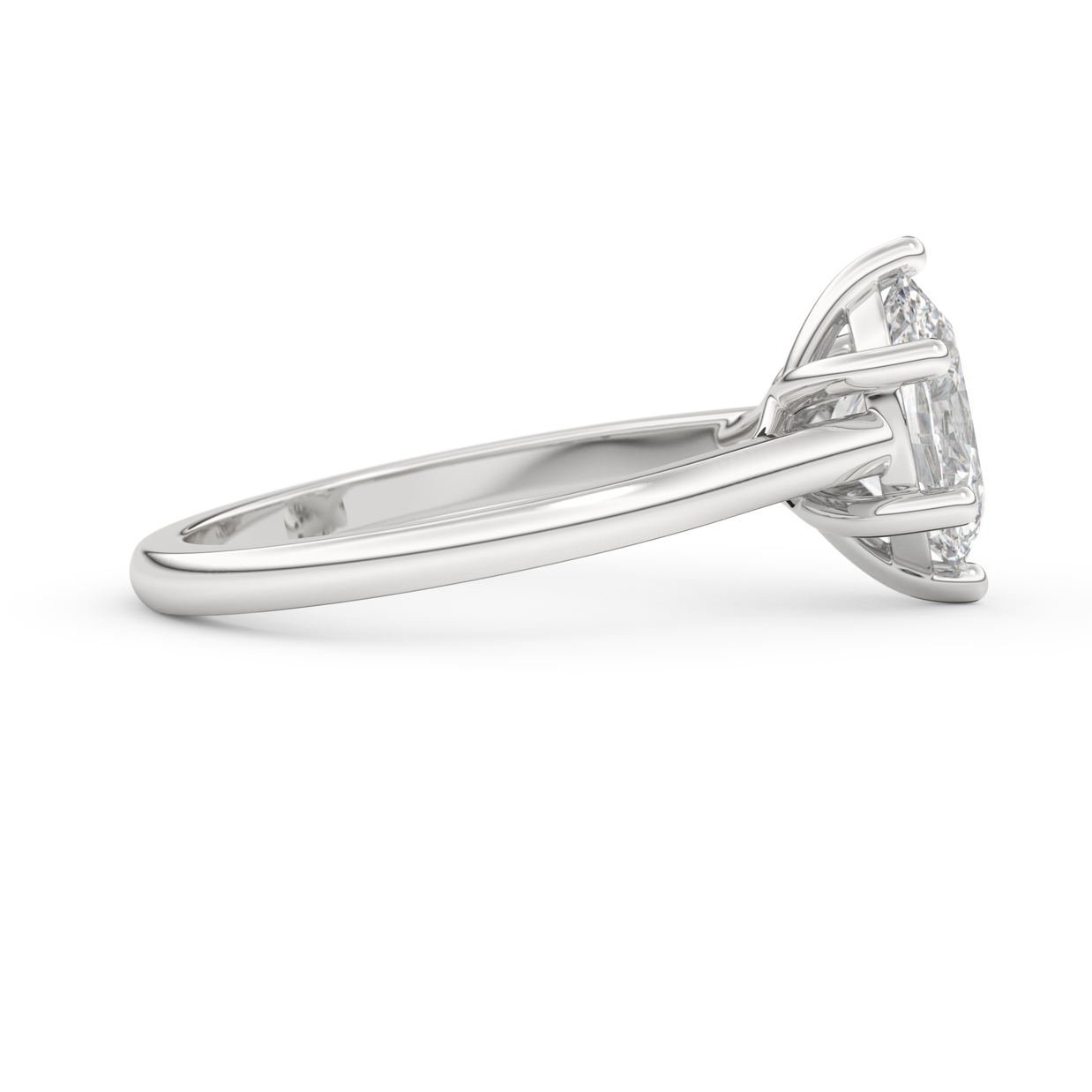 White gold - Central diamond 2.0 ct - view 3