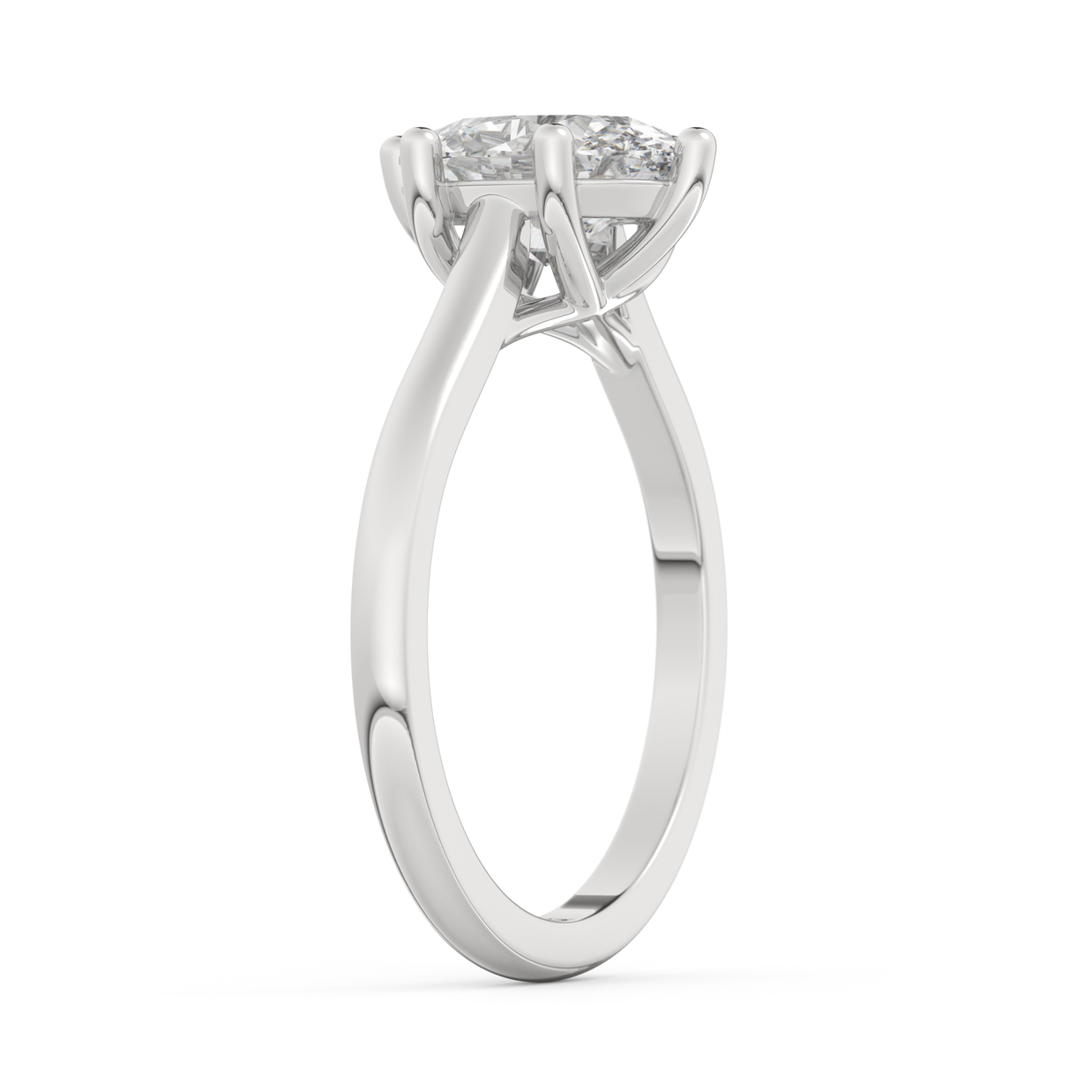 White gold - Central diamond 2.0 ct - view 5