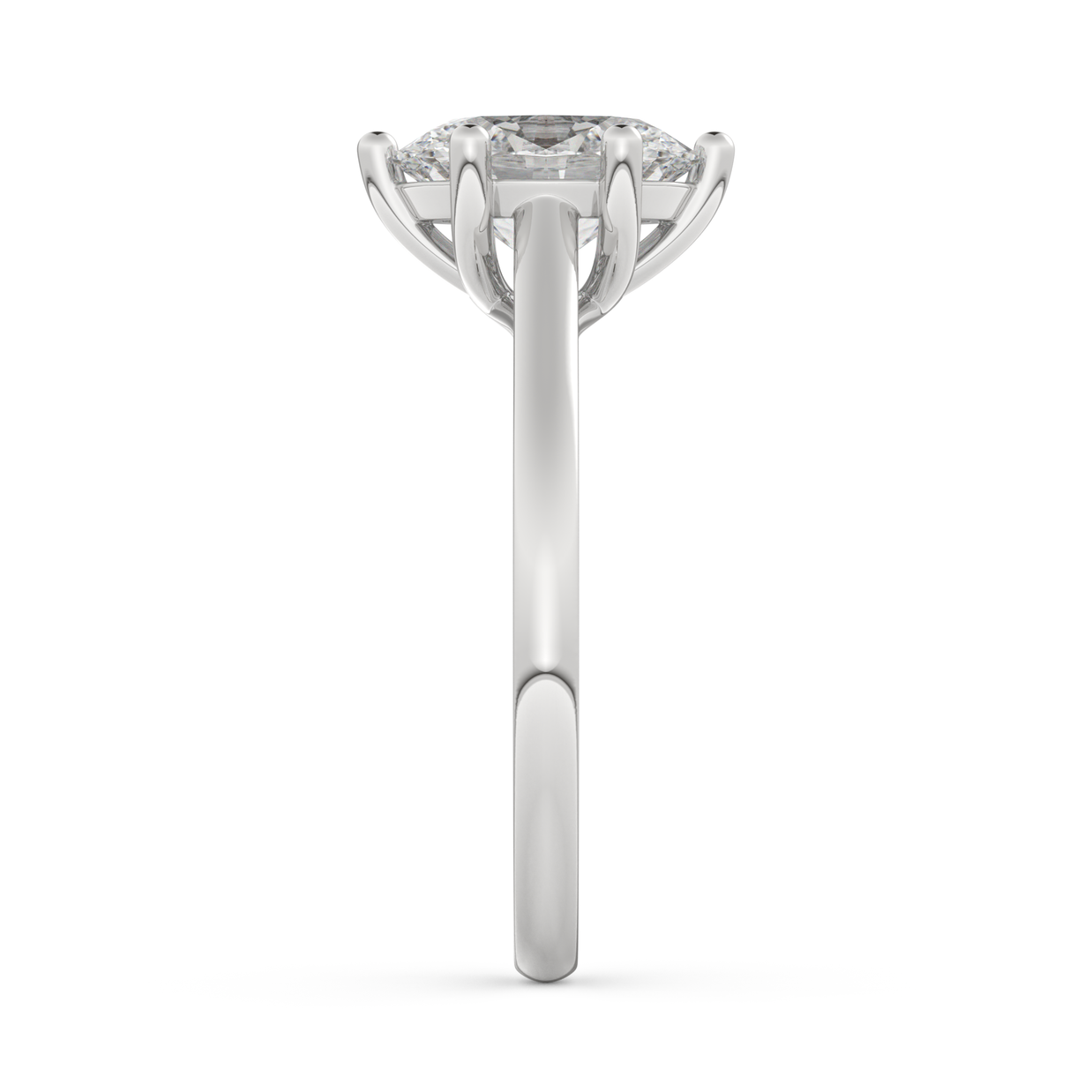 White gold - Central diamond 2.0 ct - view 7