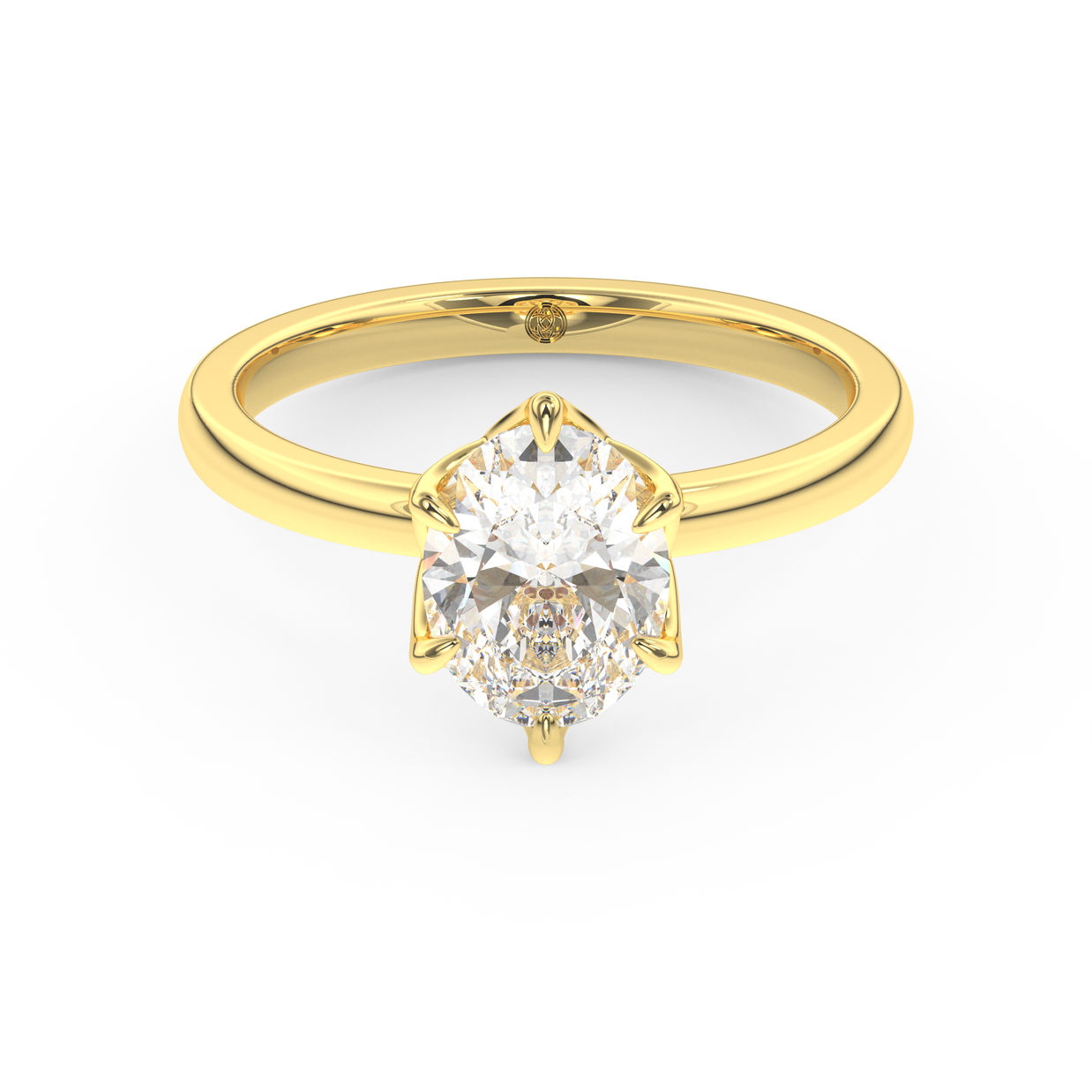Yellow gold - Central diamond 1.5 ct - view 2