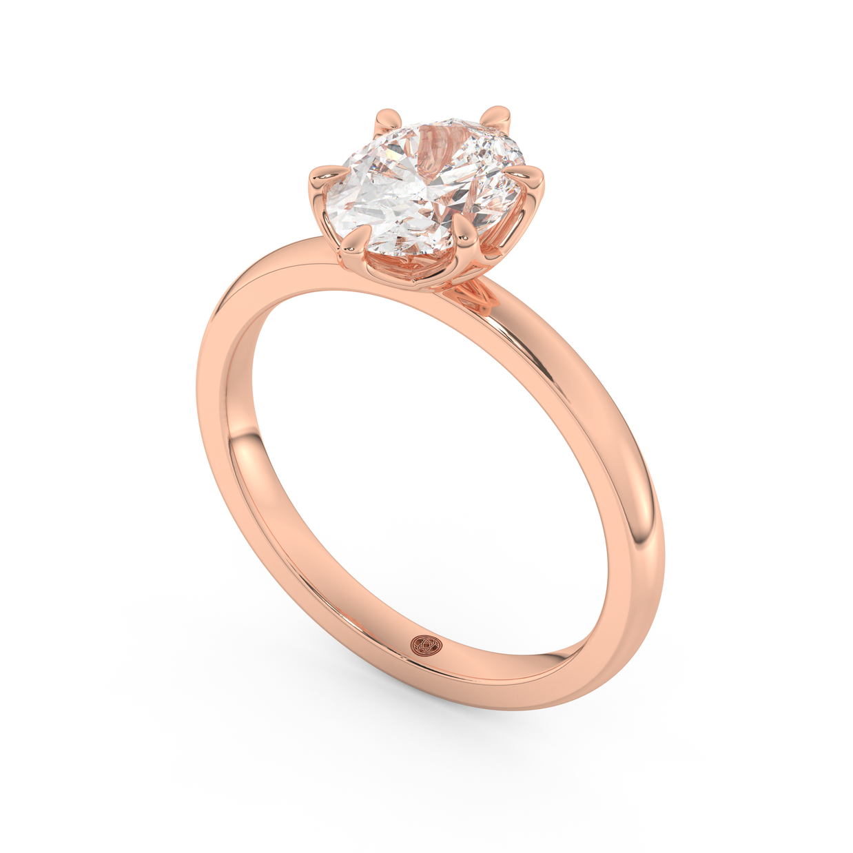 Rose gold - Central diamond 1.5 ct - view 1