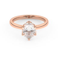 Rose gold - Central diamond 1.5 ct - view 2