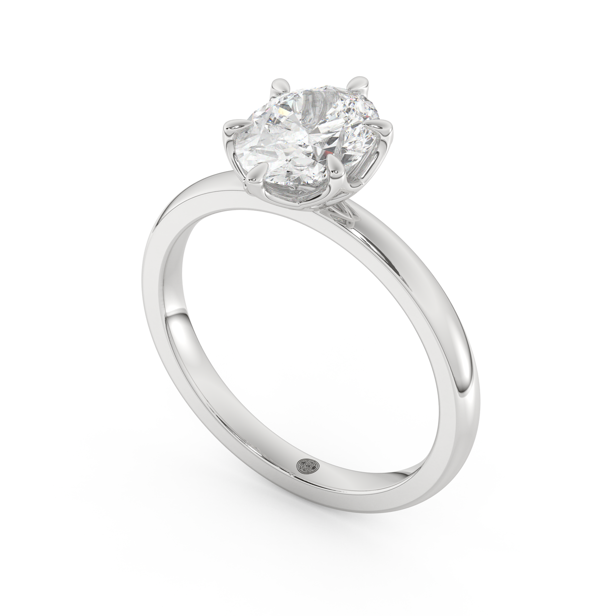White gold - Central diamond 1.5 ct - view 1