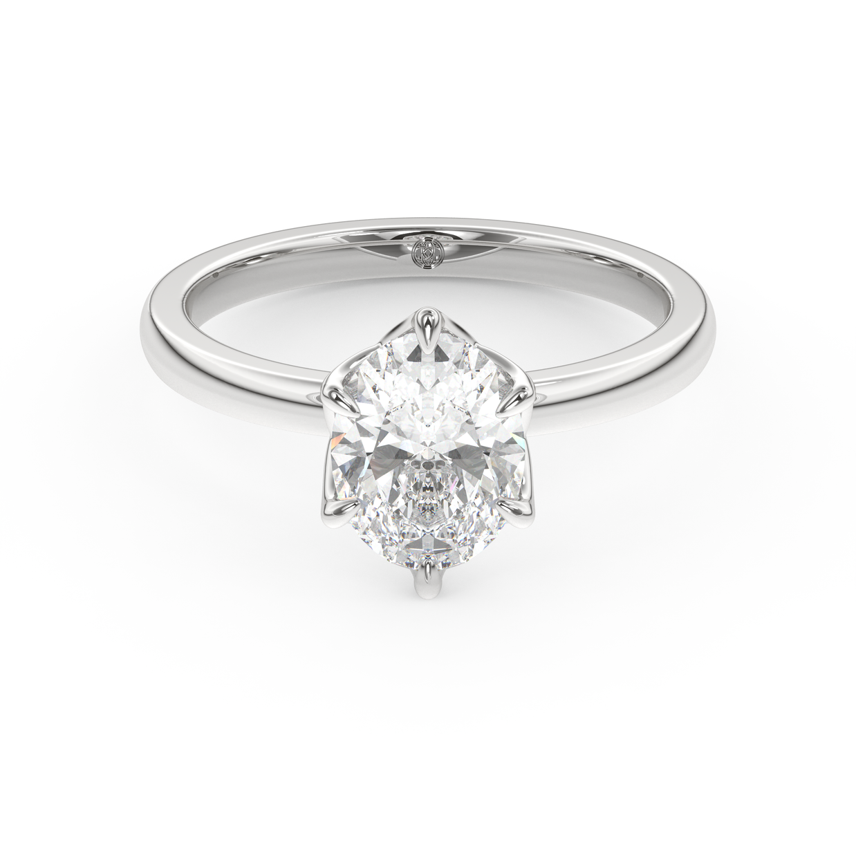 White gold - Central diamond 1.5 ct - view 2