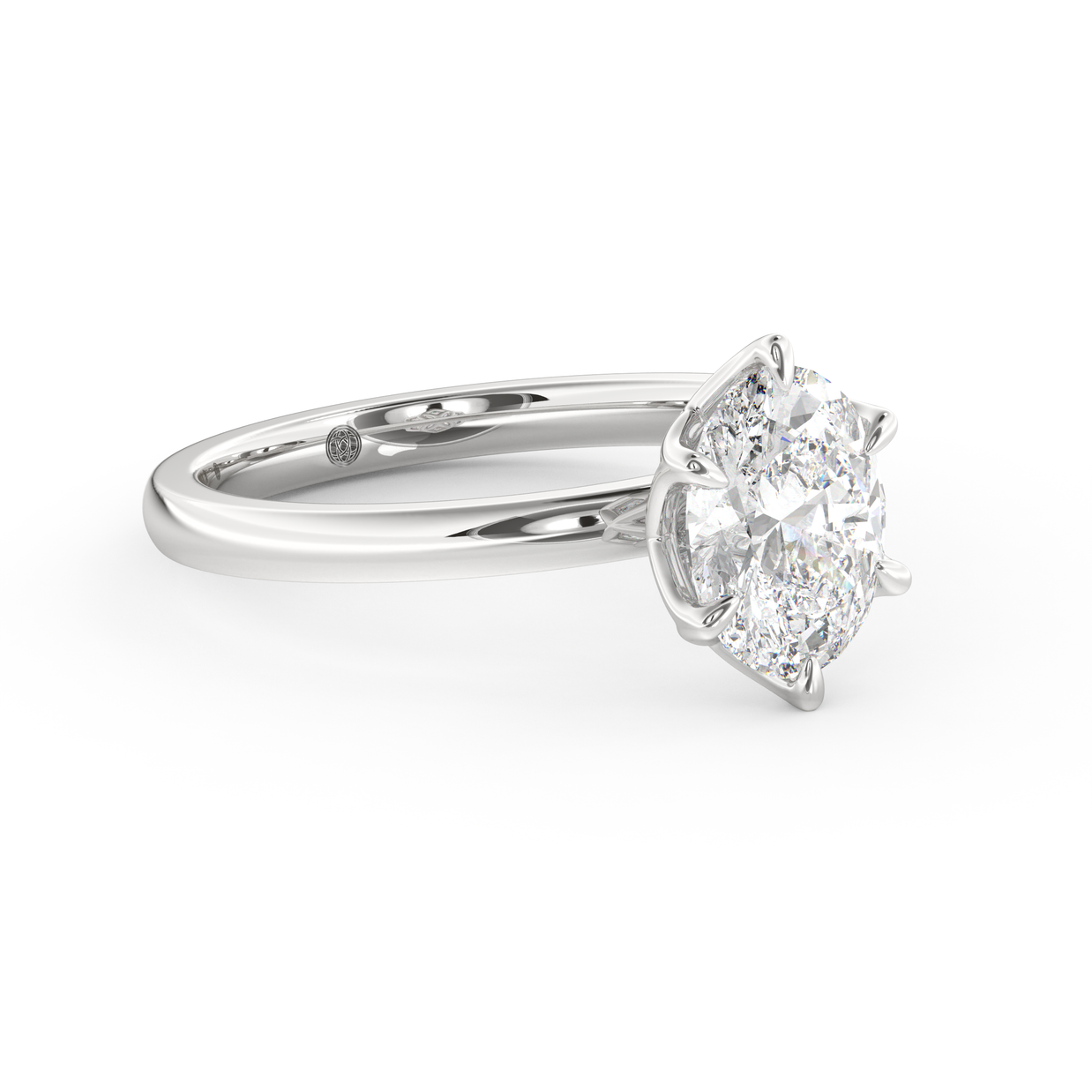 White gold - Central diamond 1.5 ct - view 3