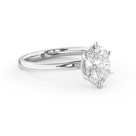 White gold - Central diamond 1.5 ct - view 3