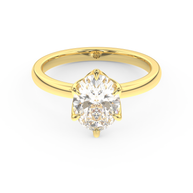 Yellow gold - Central diamond 2.0 ct - view 2