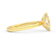 Yellow gold - Central diamond 2.0 ct - view 3
