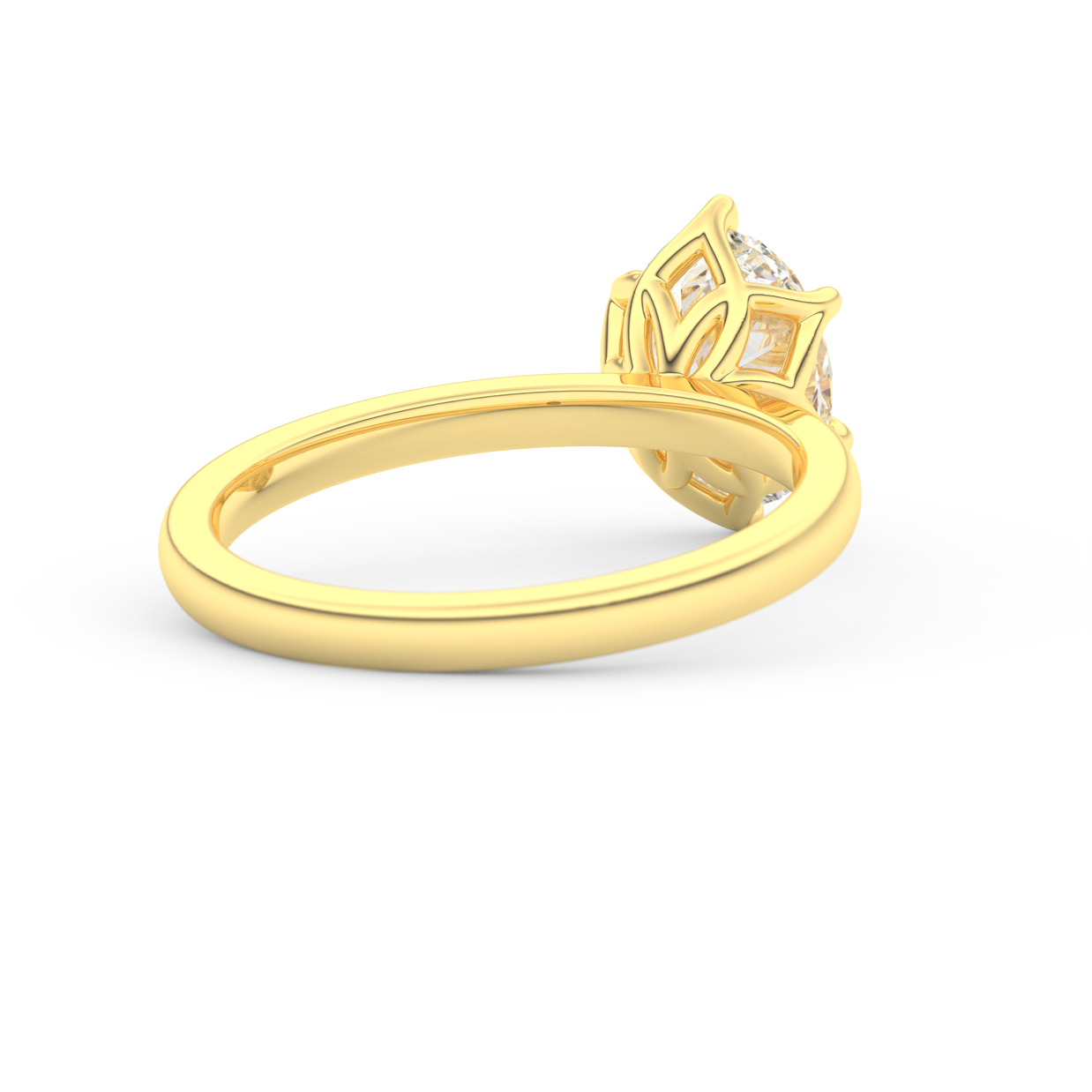 Yellow gold - Central diamond 2.0 ct - view 4