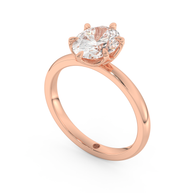 Rose gold - Central diamond 2.0 ct - view 1