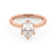 Rose gold - Central diamond 2.0 ct - view 2