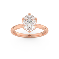 Rose gold - Central diamond 2.0 ct - view 8