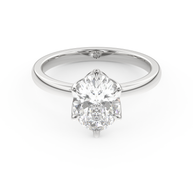 White gold - Central diamond 2.0 ct - view 2