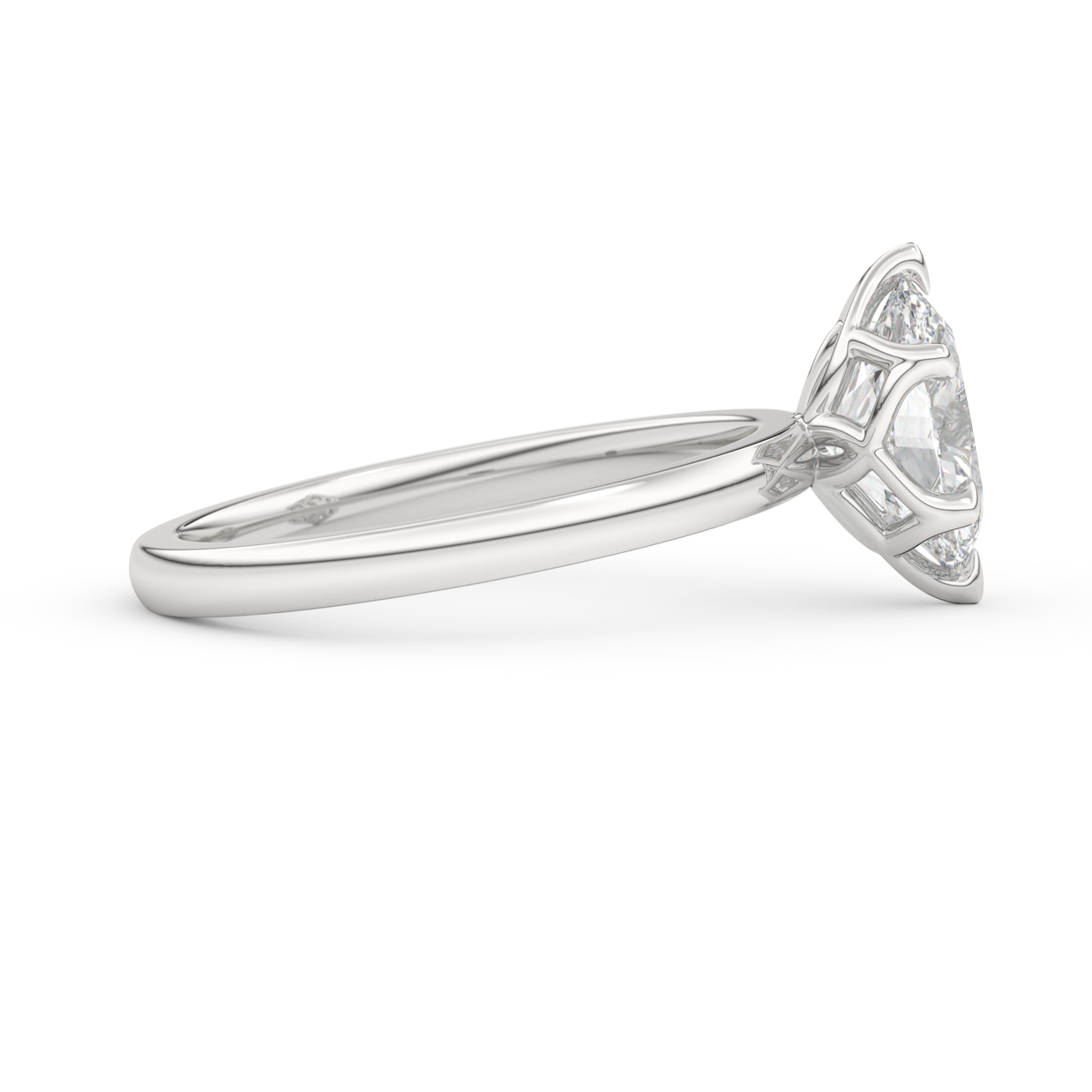 White gold - Central diamond 2.0 ct - view 3
