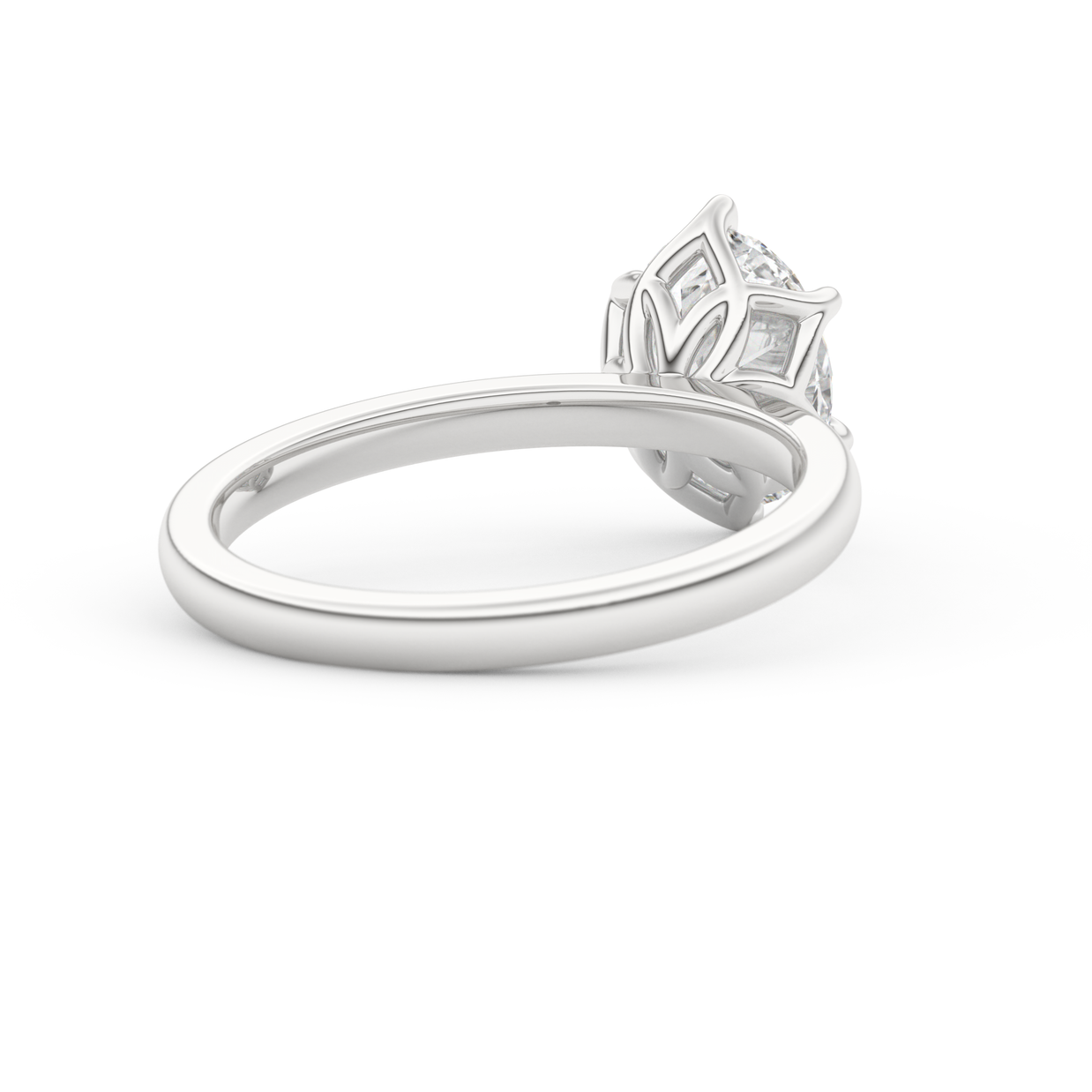 White gold - Central diamond 2.0 ct - view 4
