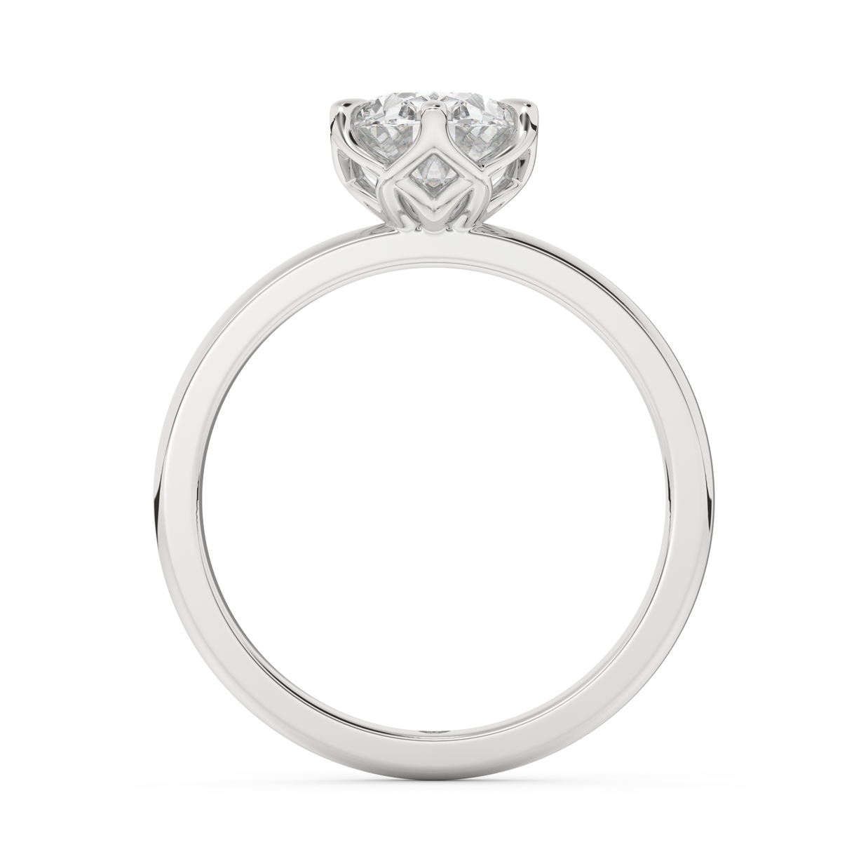 White gold - Central diamond 2.0 ct - view 6