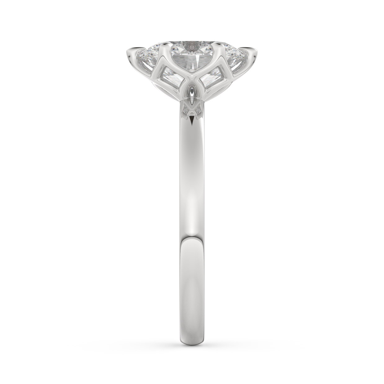 White gold - Central diamond 2.0 ct - view 7