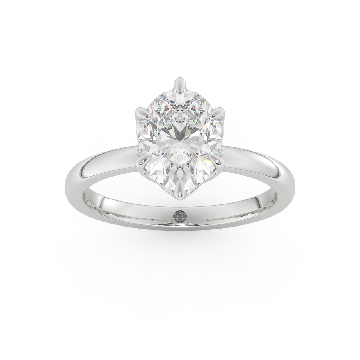 White gold - Central diamond 2.0 ct - view 8