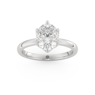 White gold - Central diamond 2.0 ct - view 8