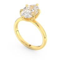 Yellow gold - Central diamond 3.0 ct - view 1