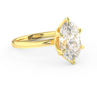 Yellow gold - Central diamond 3.0 ct - view 3