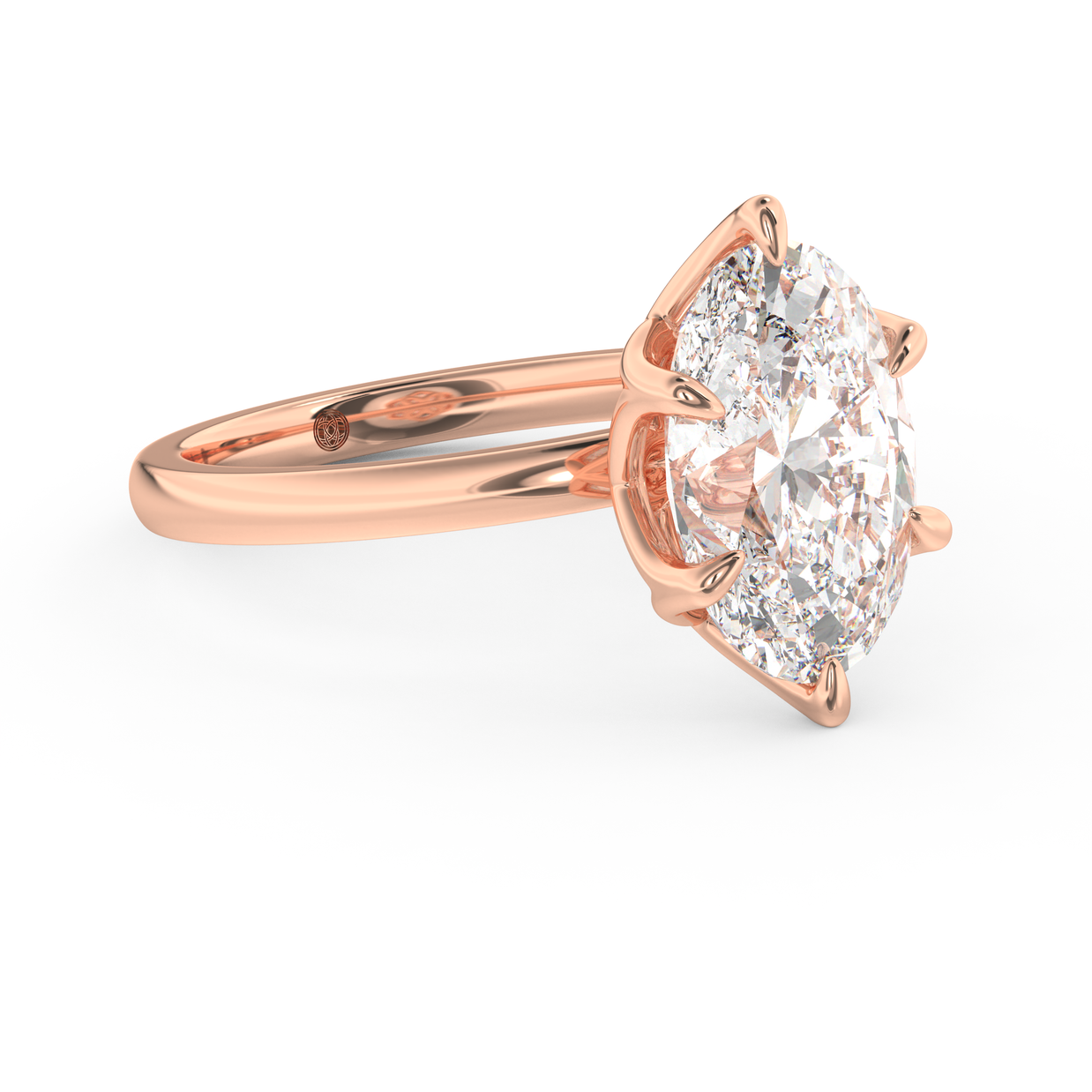 Rose gold - Central diamond 3.0 ct - view 3