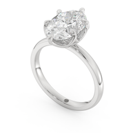White gold - Central diamond 3.0 ct - view 1