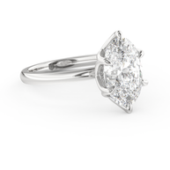 White gold - Central diamond 3.0 ct - view 3
