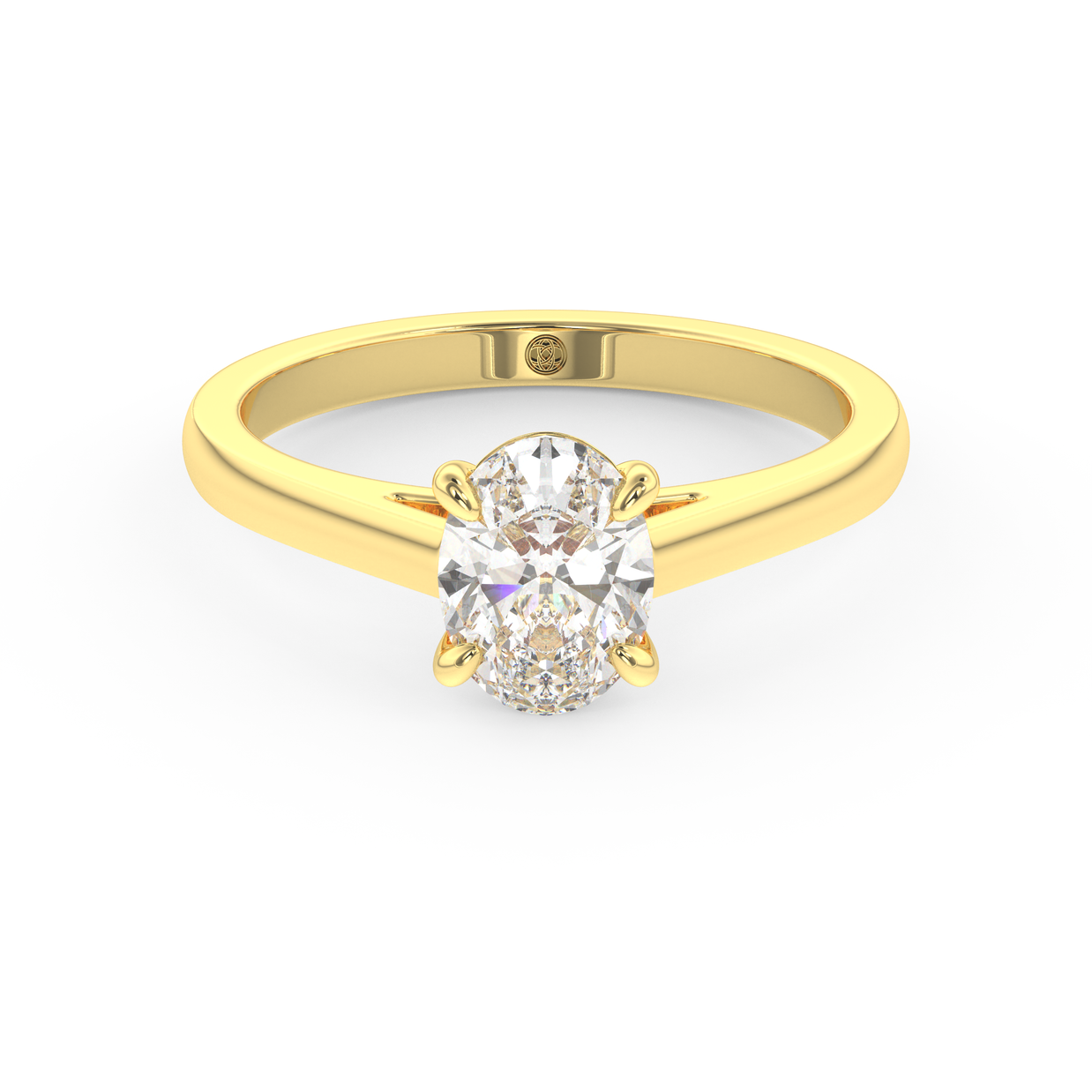 Yellow gold - Central diamond 1.0 ct - view 2