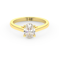 Yellow gold - Central diamond 1.0 ct - view 2
