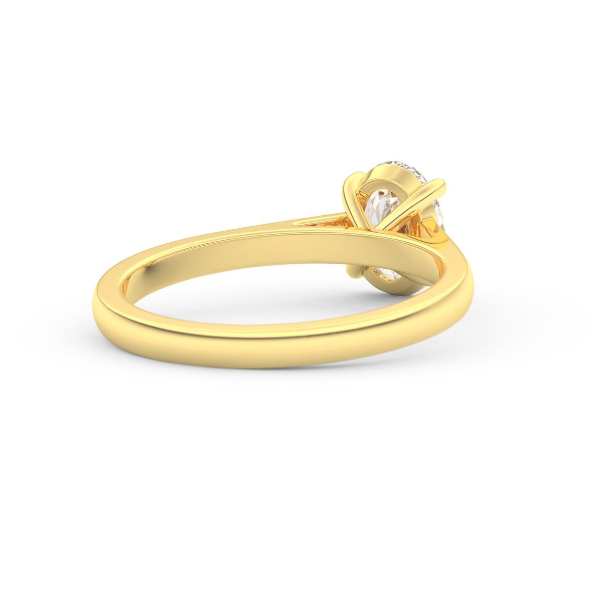 Yellow gold - Central diamond 1.0 ct - view 4