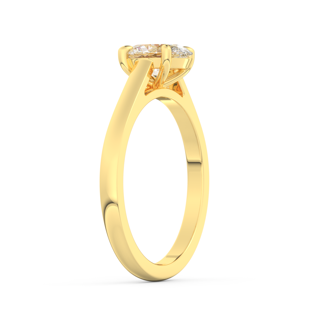 Yellow gold - Central diamond 1.0 ct - view 5