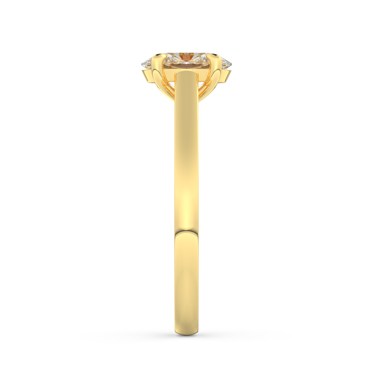 Yellow gold - Central diamond 1.0 ct - view 7