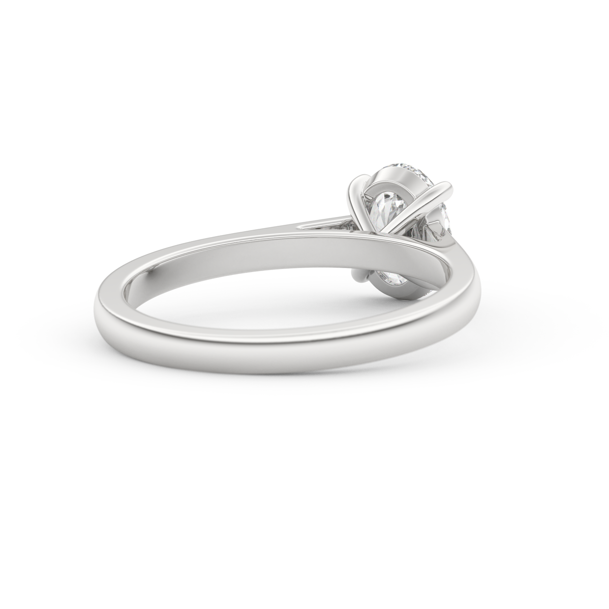 White gold - Central diamond 1.0 ct - view 4