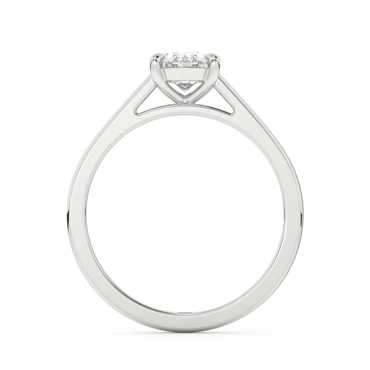 White gold - Central diamond 1.0 ct - view 6