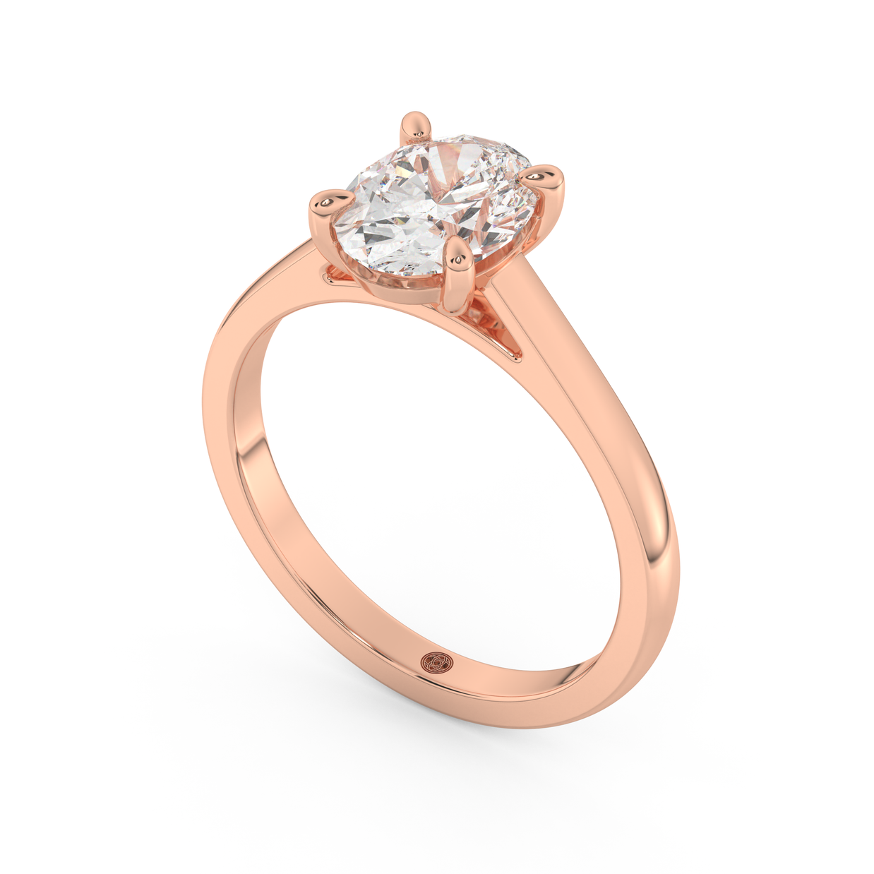 Rose gold - Central diamond 1.5 ct - view 1