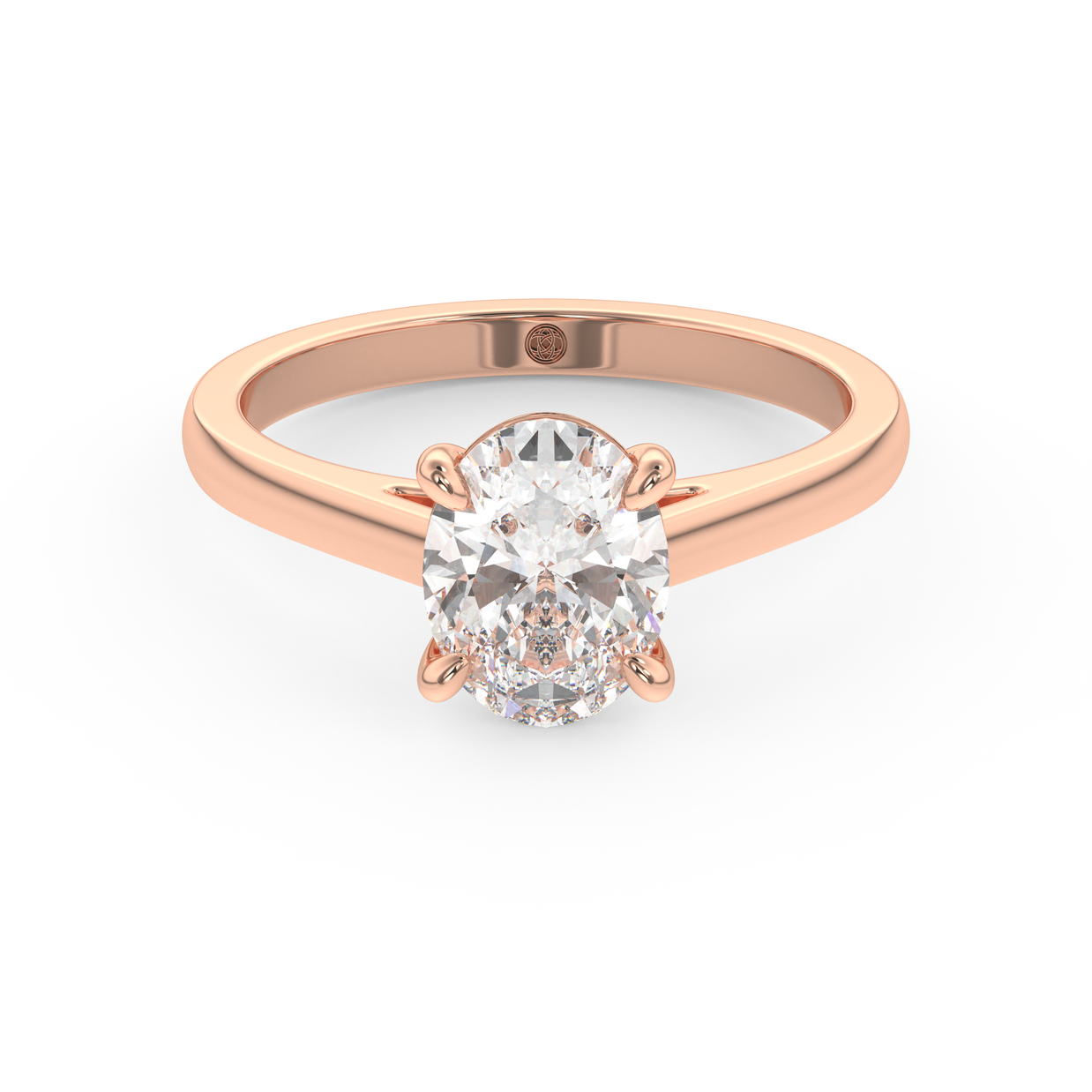 Rose gold - Central diamond 1.5 ct - view 2