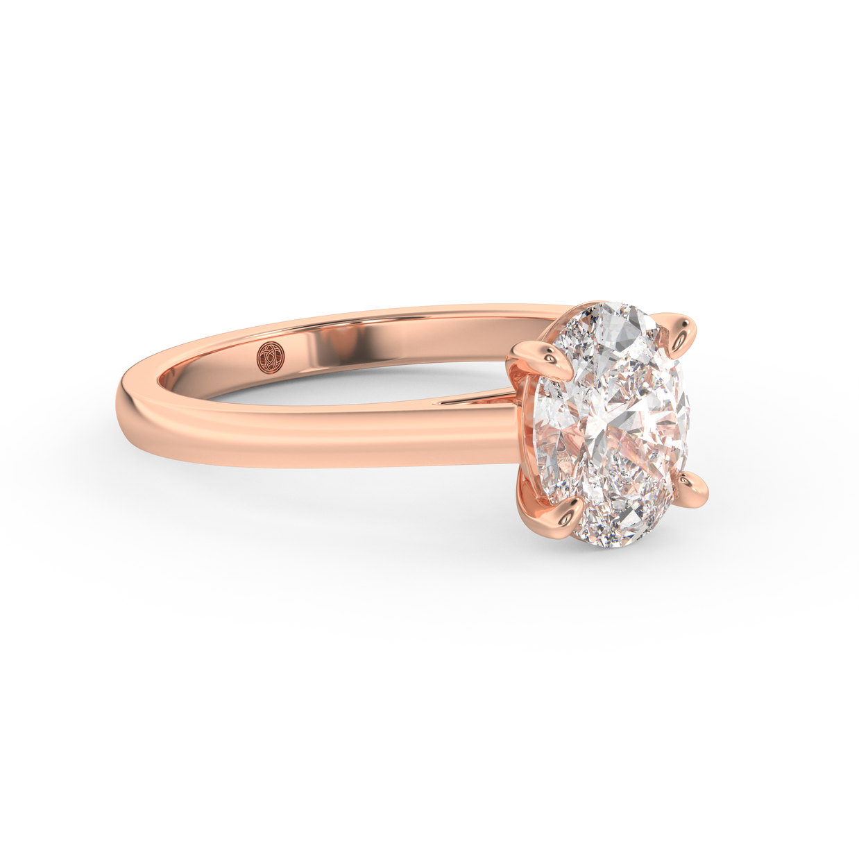 Rose gold - Central diamond 1.5 ct - view 3