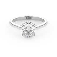 White gold - Central diamond 1.5 ct - view 2