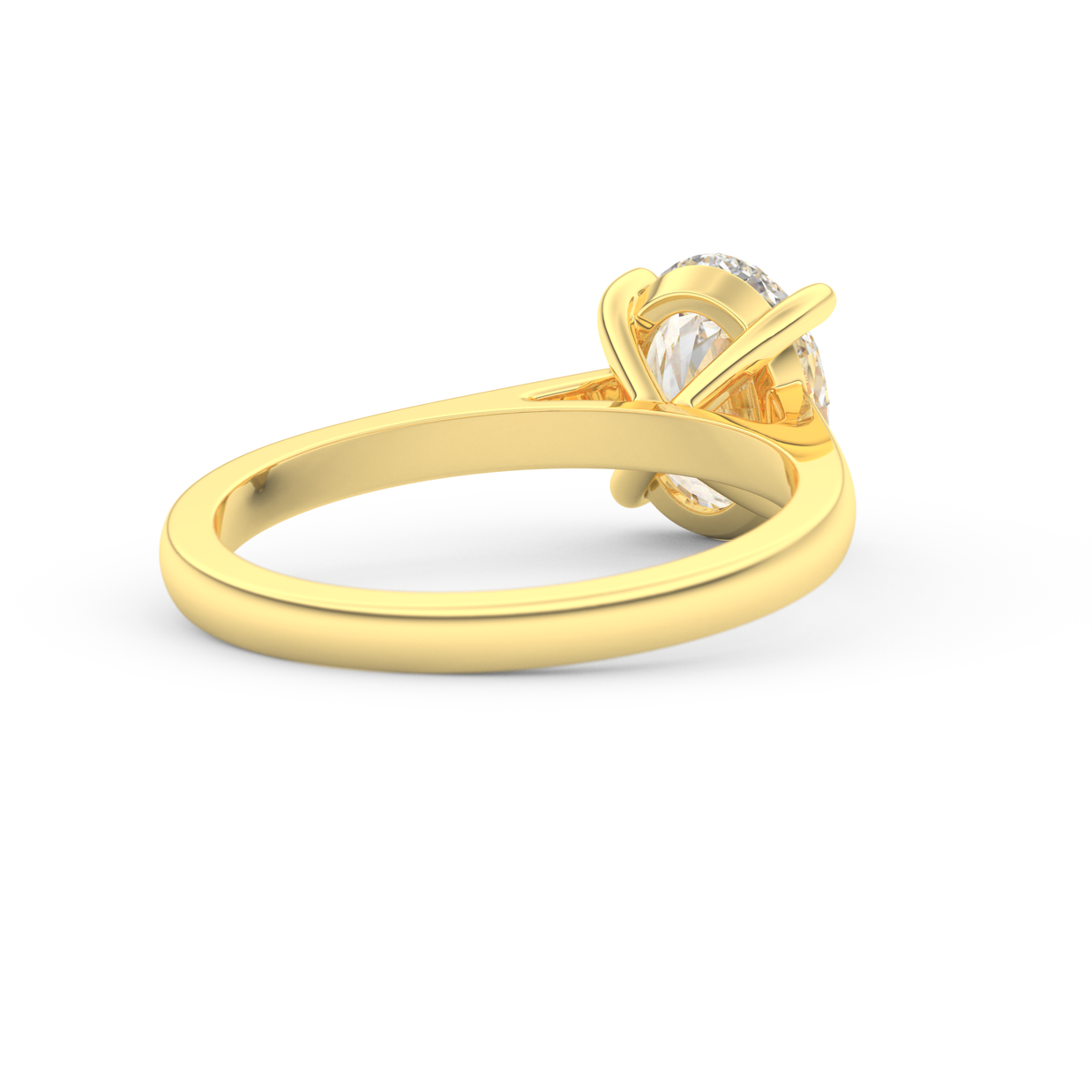 Yellow gold - Central diamond 2.0 ct - view 4