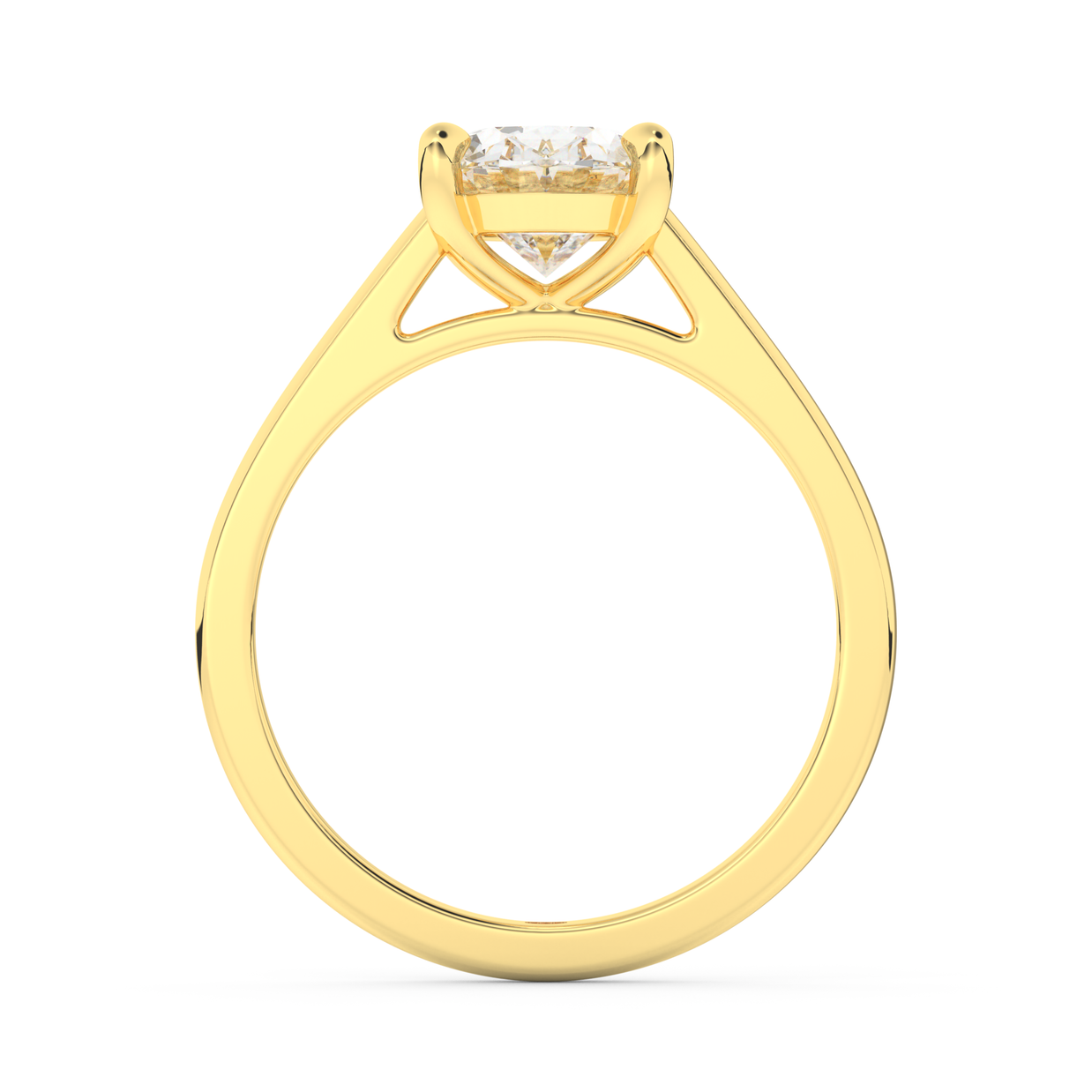 Yellow gold - Central diamond 2.0 ct - view 6