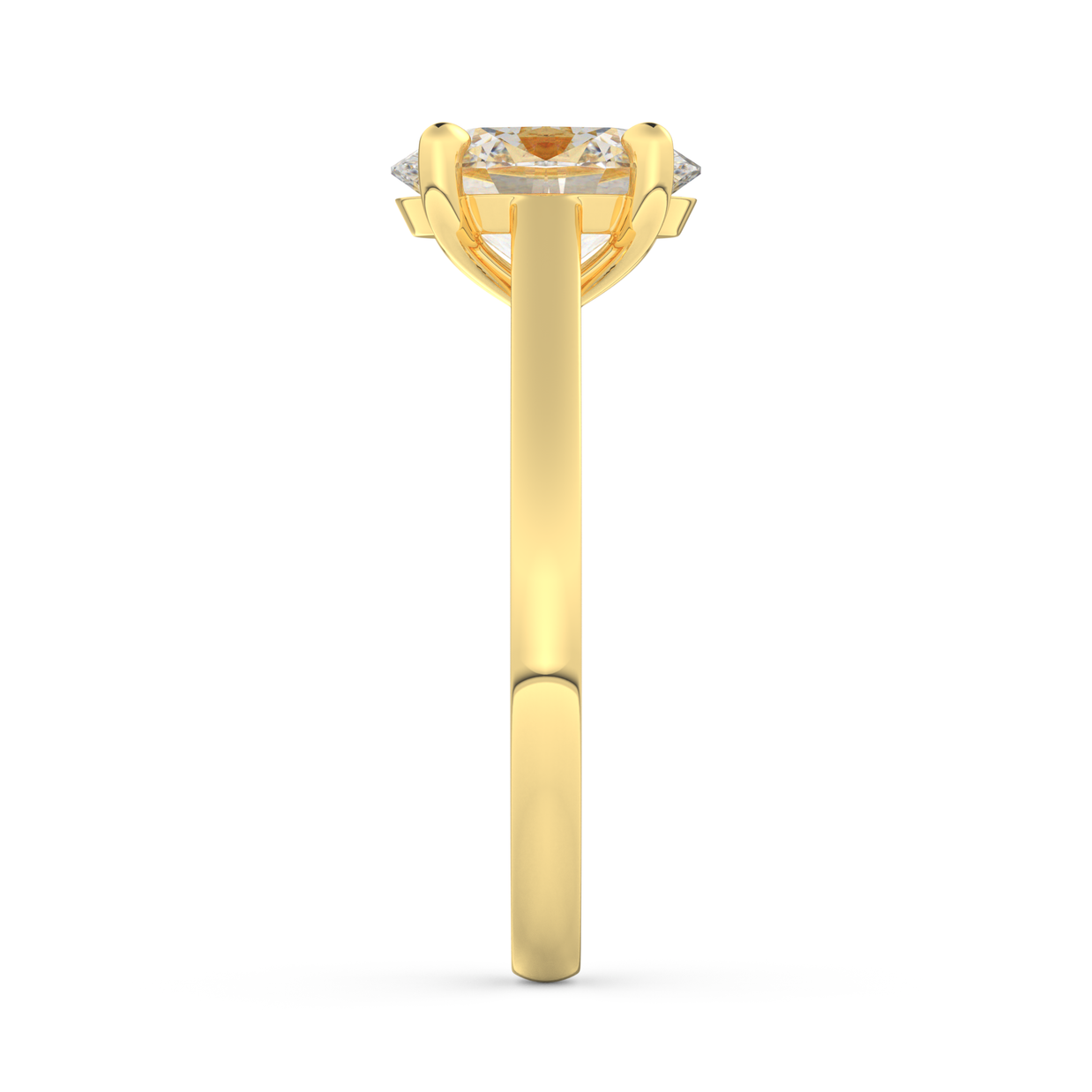 Yellow gold - Central diamond 2.0 ct - view 7