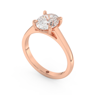 Rose gold - Central diamond 2.0 ct - view 1