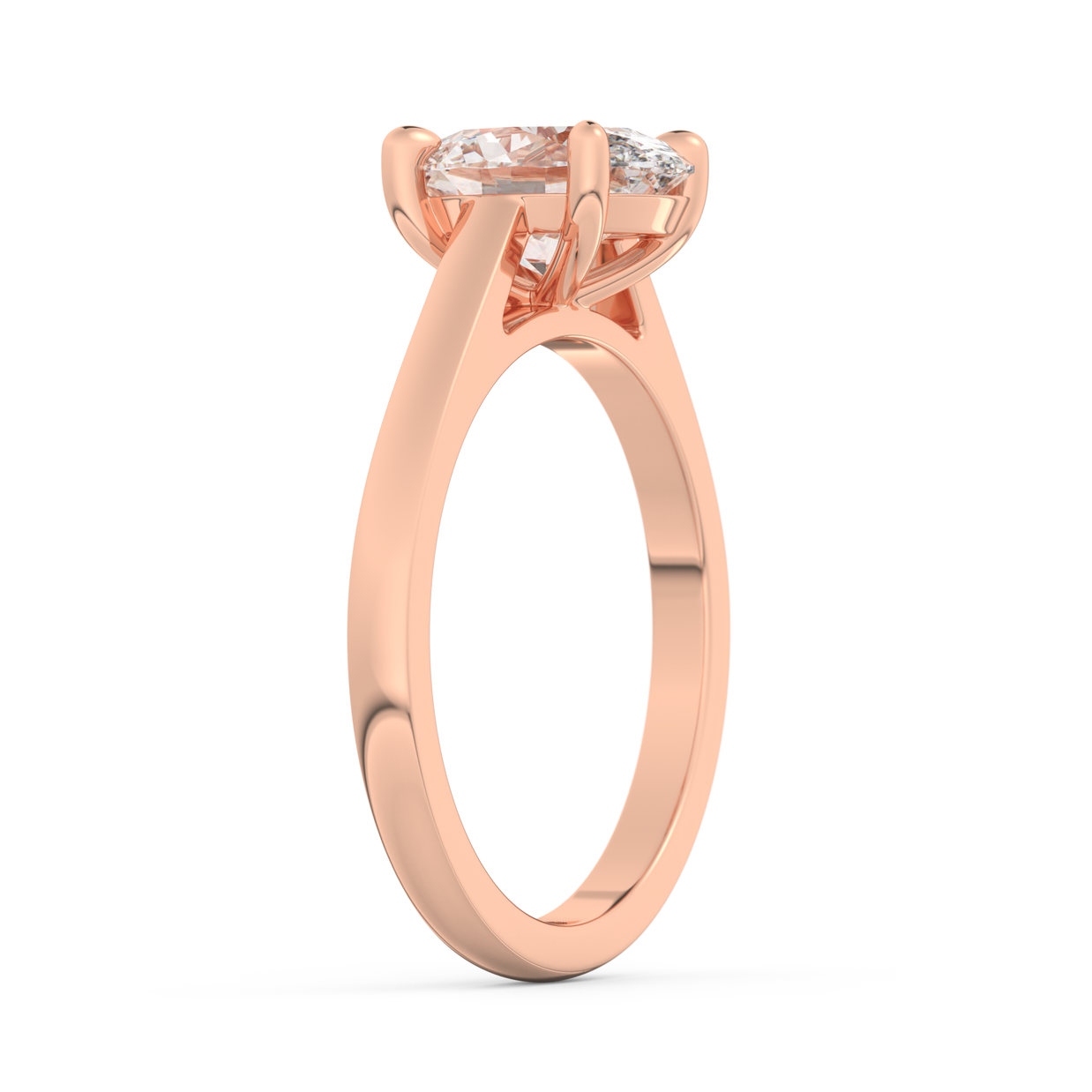 Rose gold - Central diamond 2.0 ct - view 5