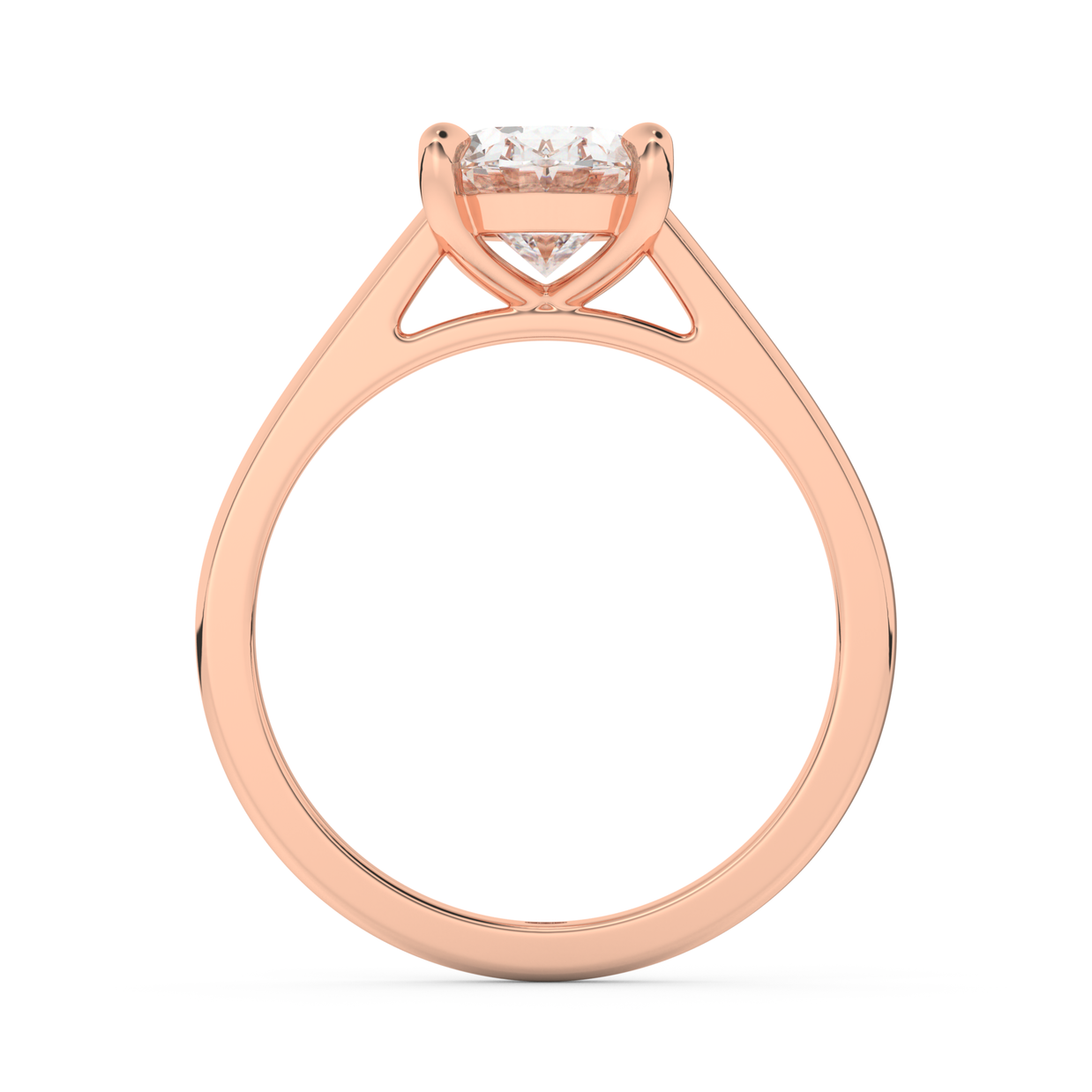 Rose gold - Central diamond 2.0 ct - view 6
