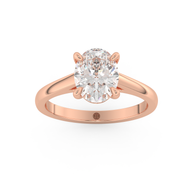Rose gold - Central diamond 2.0 ct - view 8