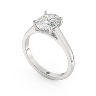 White gold - Central diamond 2.0 ct - view 1