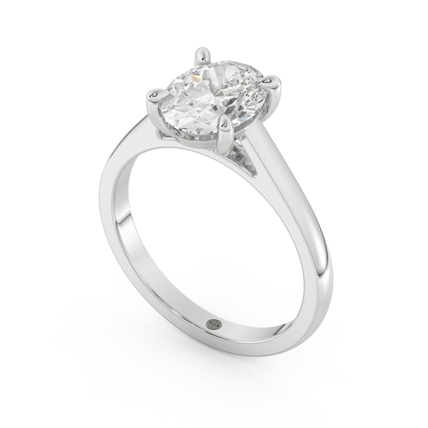 White gold - Central diamond 2.0 ct - view 1