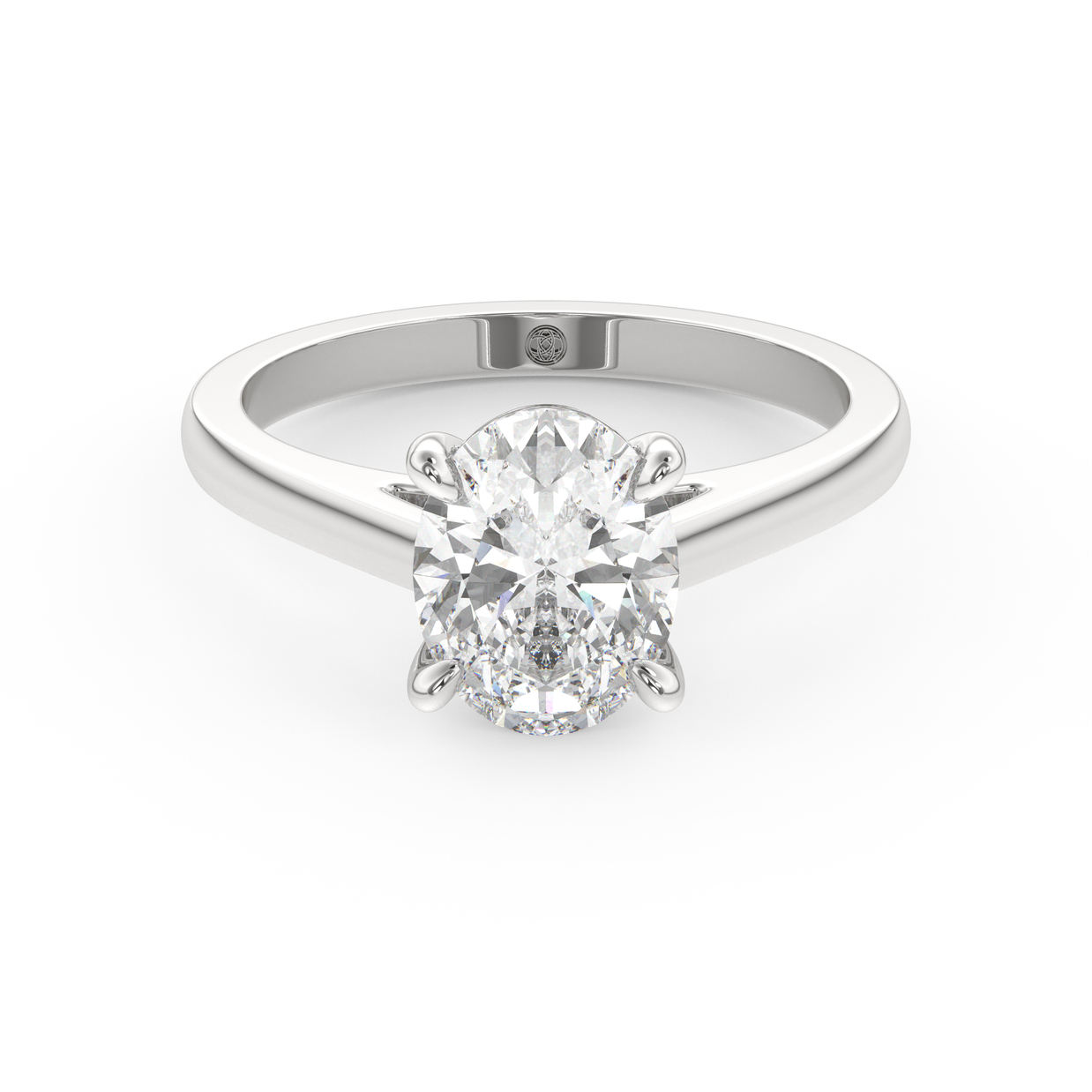 White gold - Central diamond 2.0 ct - view 2